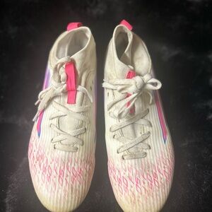 Kids Pink and white Cleats